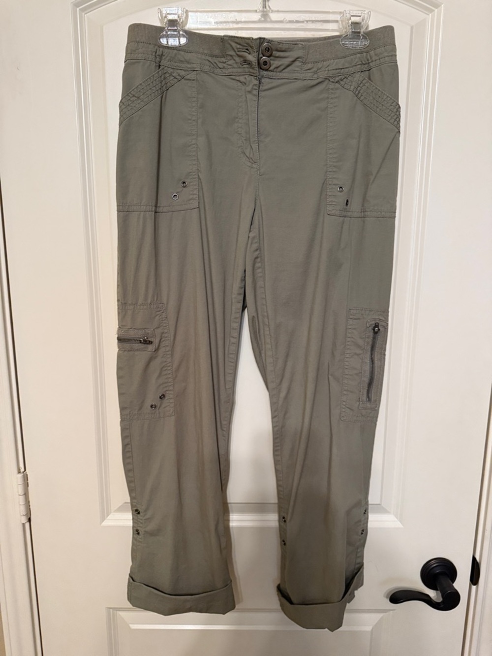 Chico's Olive Utility Capri Pants